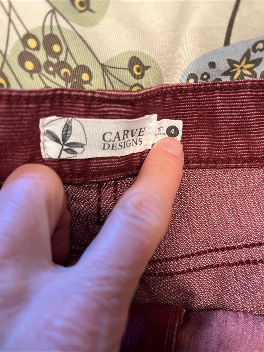 Carve Designs Red Frayed Hem Denim Shorts - Picture 3 of 4